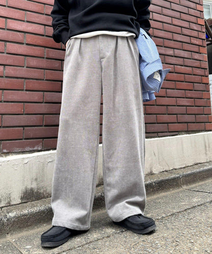 燈芯絨直筒褲
