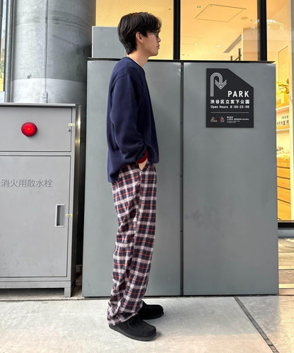 【PATTIPATTI】法蘭絨格子長褲