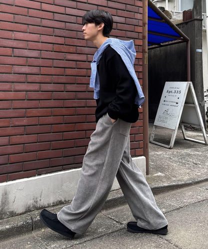 燈芯絨直筒褲