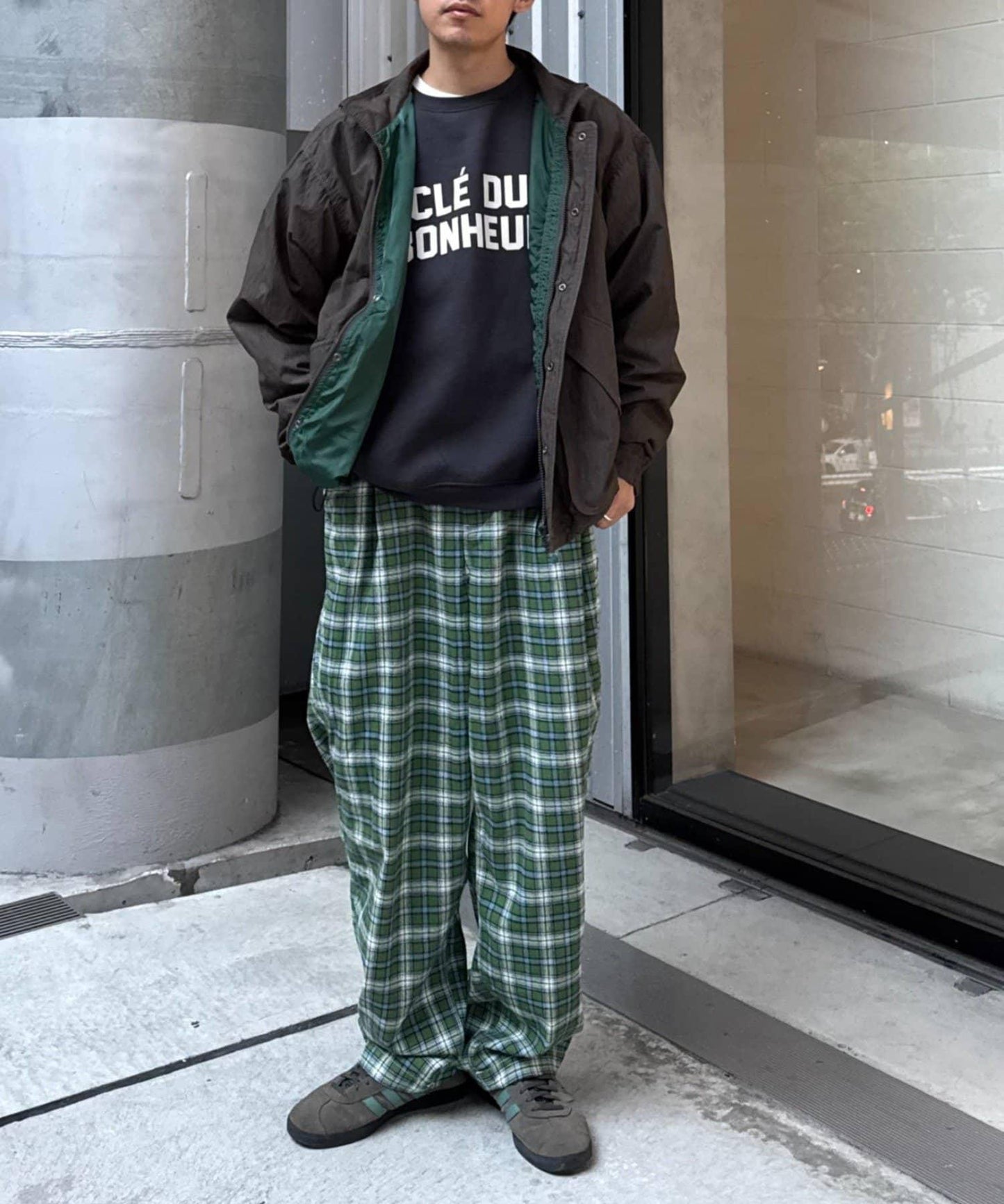 【PATTIPATTI】法蘭絨格子長褲