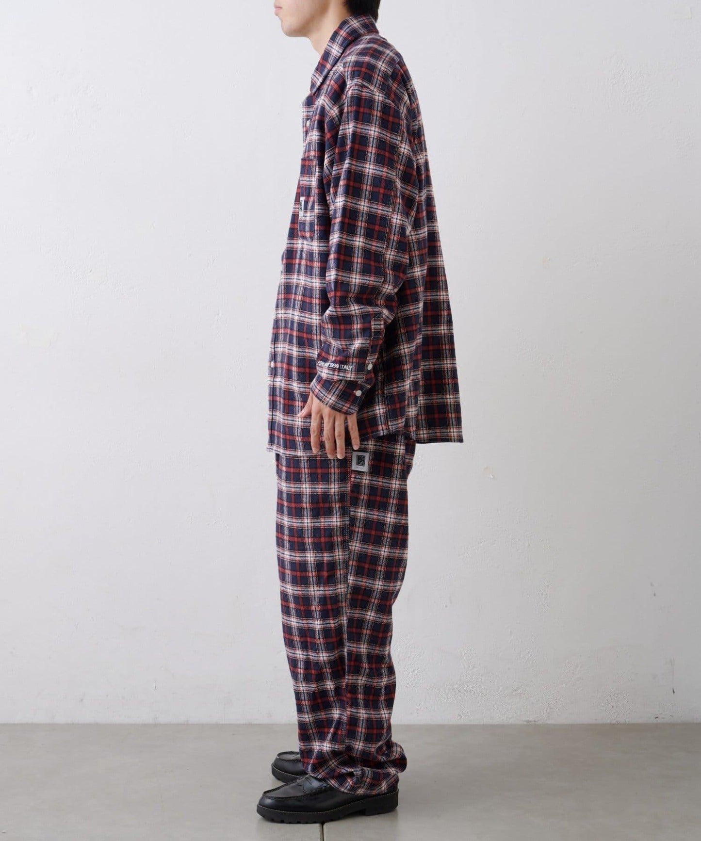 【PATTIPATTI】法蘭絨格子長褲