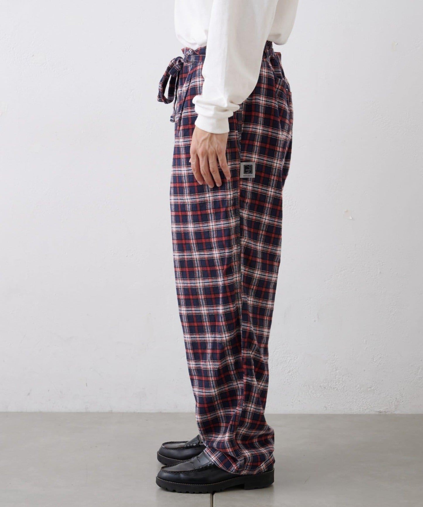 【PATTIPATTI】法蘭絨格子長褲