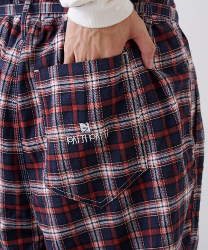 【PATTIPATTI】法蘭絨格子長褲