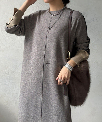 線條設計米蘭羅紋連衣裙