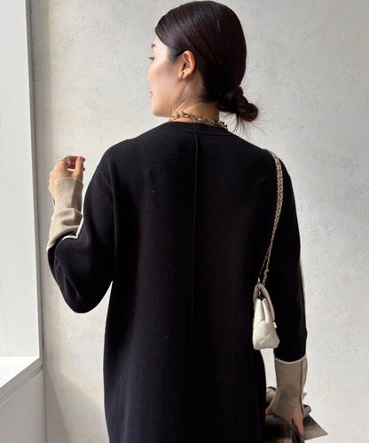 線條設計米蘭羅紋連衣裙