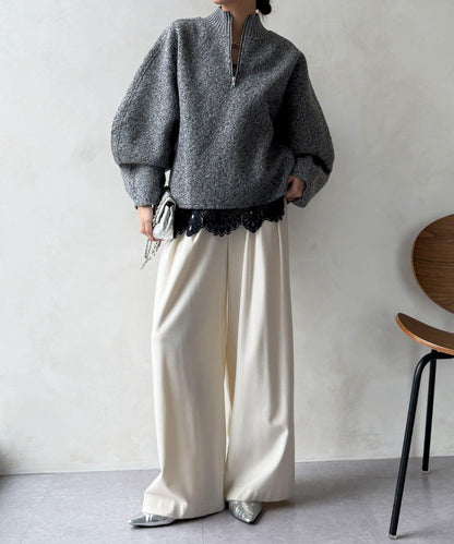 半拉鍊羊羔絨套頭衫