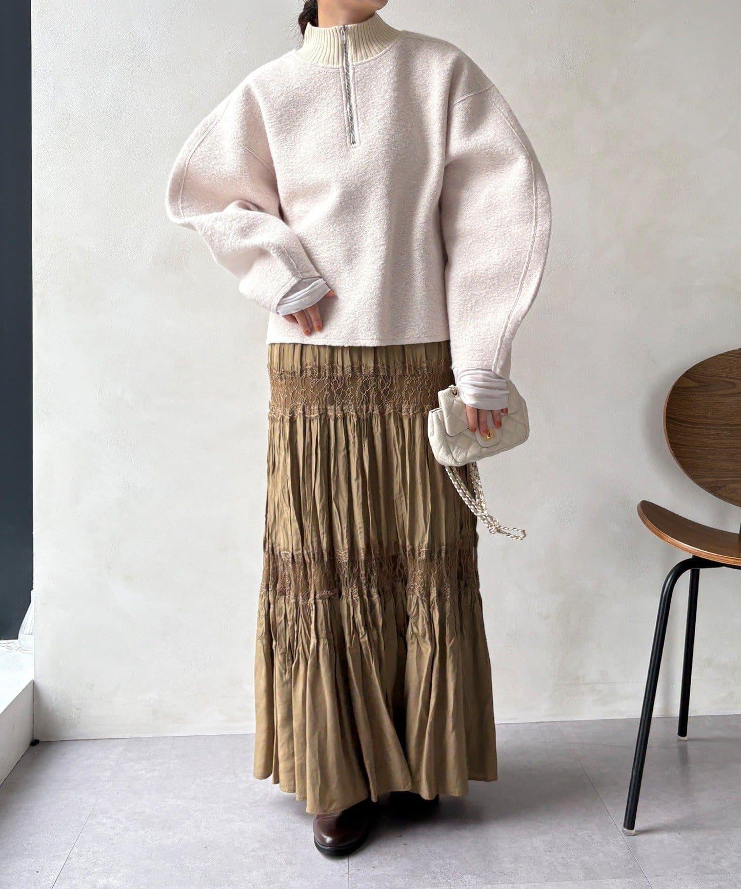 半拉鍊羊羔絨套頭衫