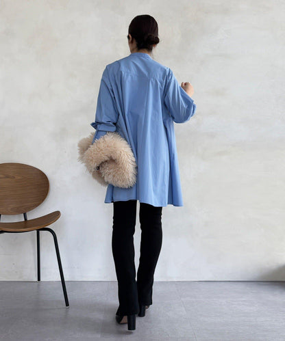 喇叭袖長款上衣