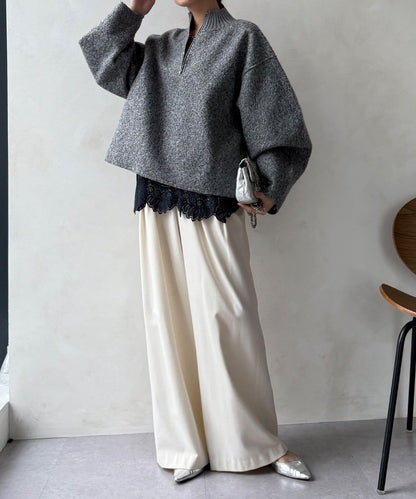 半拉鍊羊羔絨套頭衫