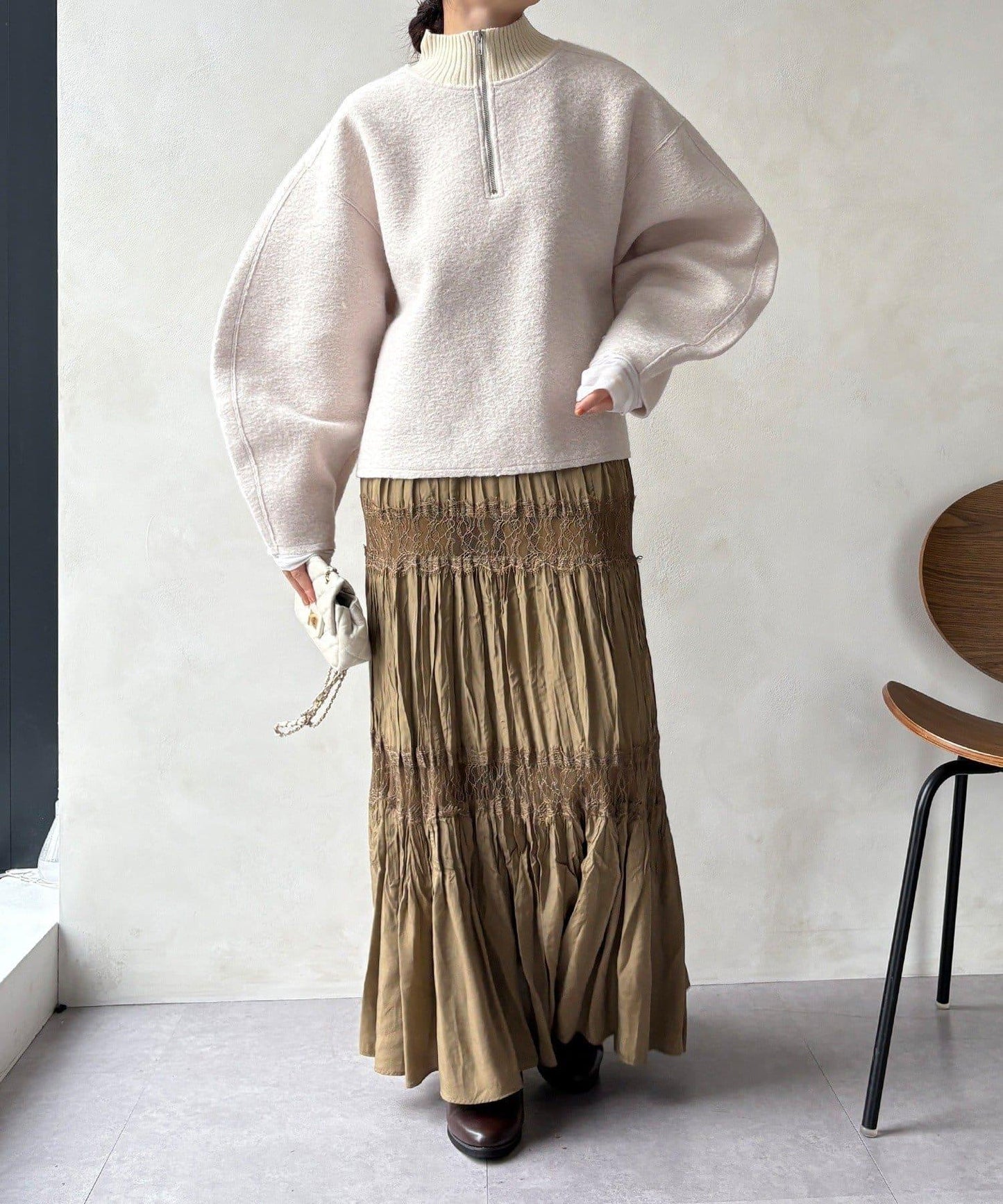 半拉鍊羊羔絨套頭衫