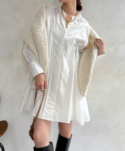 喇叭袖長款上衣