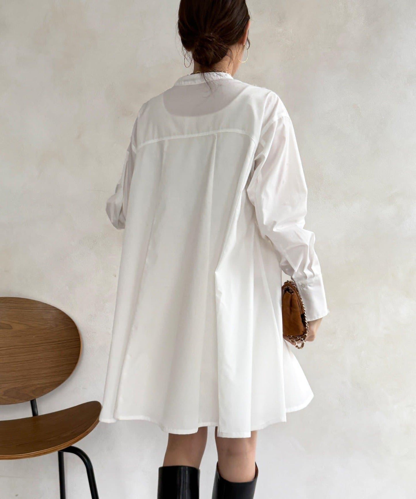 喇叭袖長款上衣