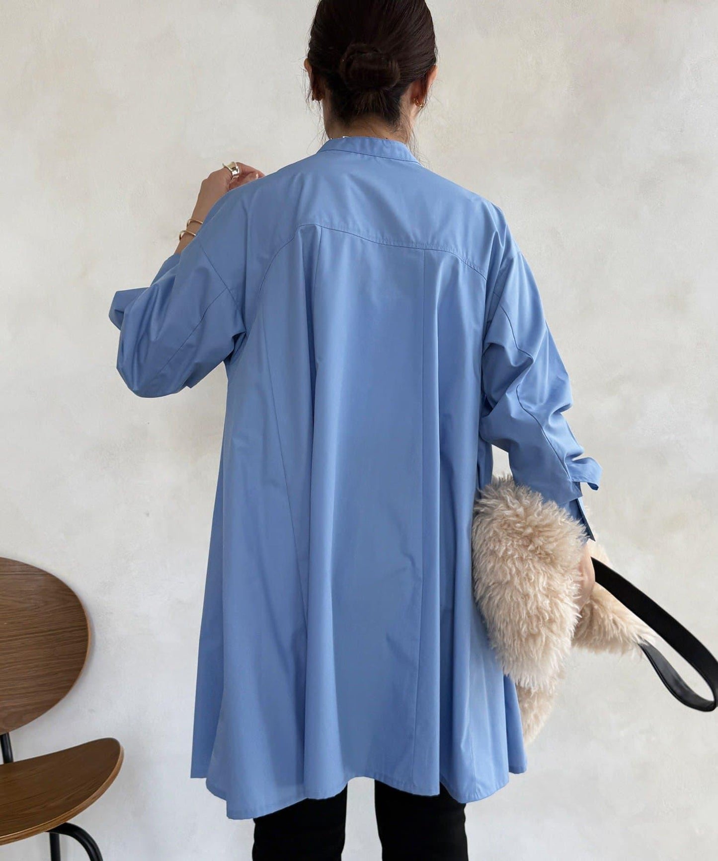 喇叭袖長款上衣