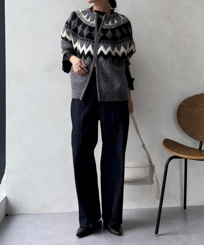 高腰雙排扣牛仔褲