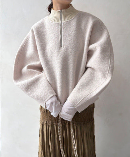 半拉鍊羊羔絨套頭衫