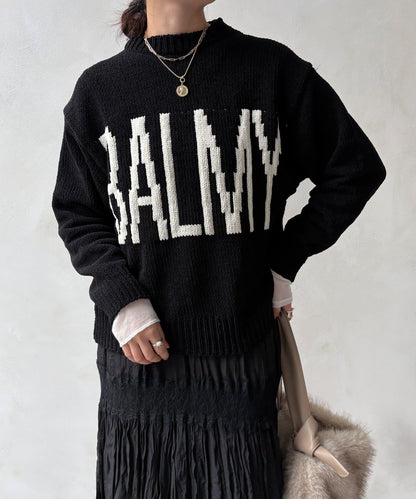 絨球標誌針織衫