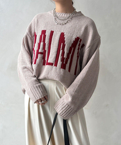 絨球標誌針織衫