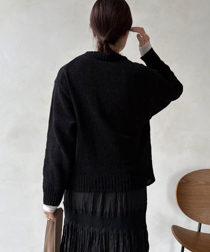 絨球標誌針織衫