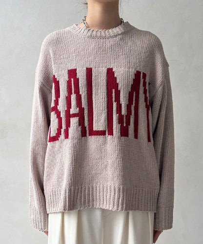 絨球標誌針織衫