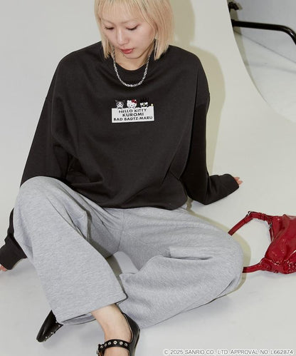 SANRIO 植絨與刺繡藝術衛衣