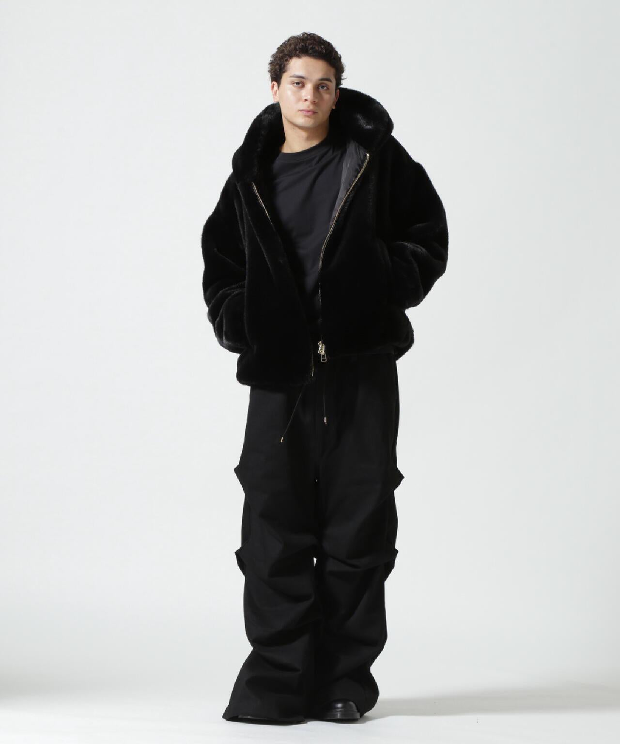 FR(13)NDS /フレンズ/仿皮草連帽短夾克