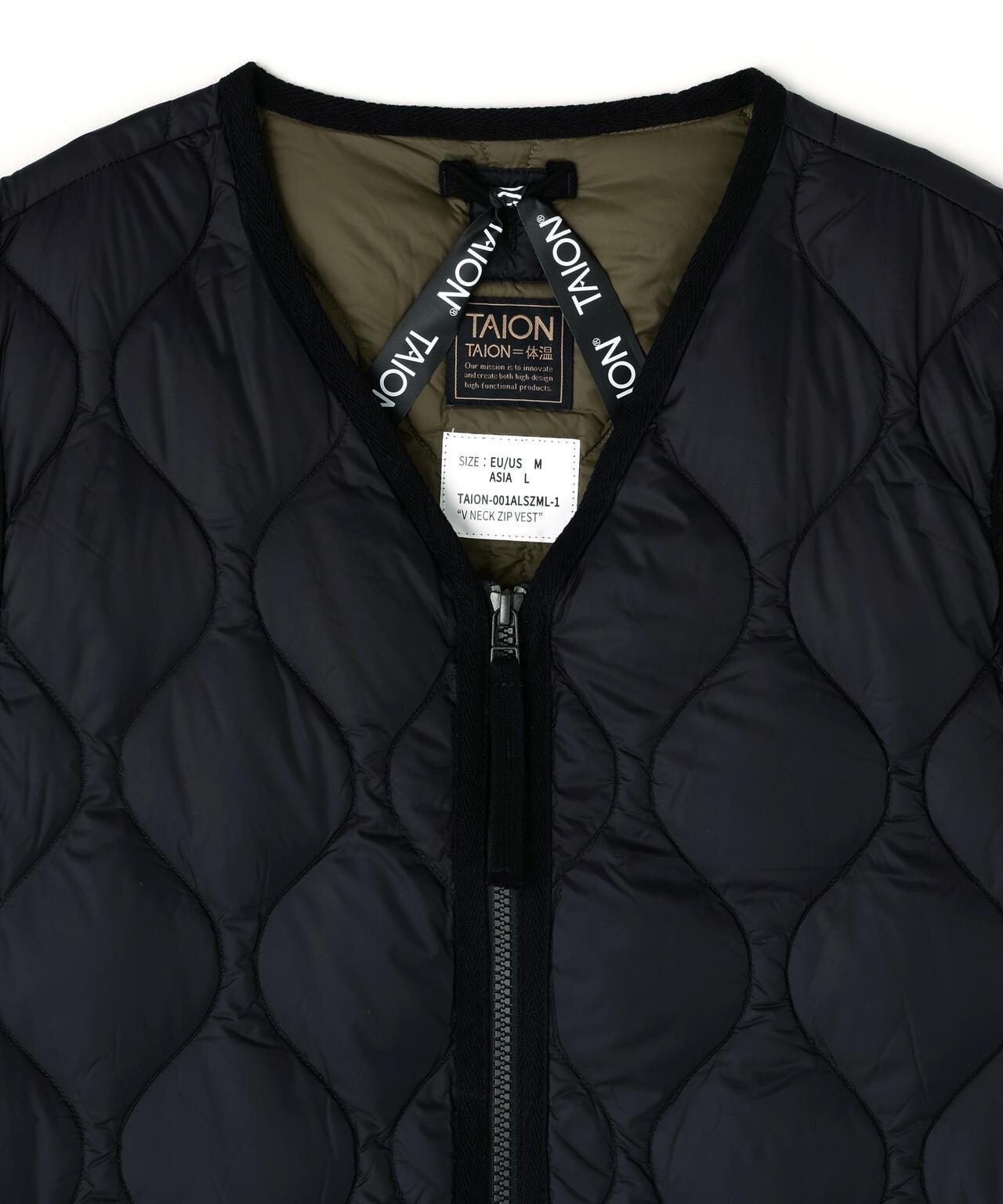 TAION MILITARY V領雙拉鍊羽絨馬甲【女款】