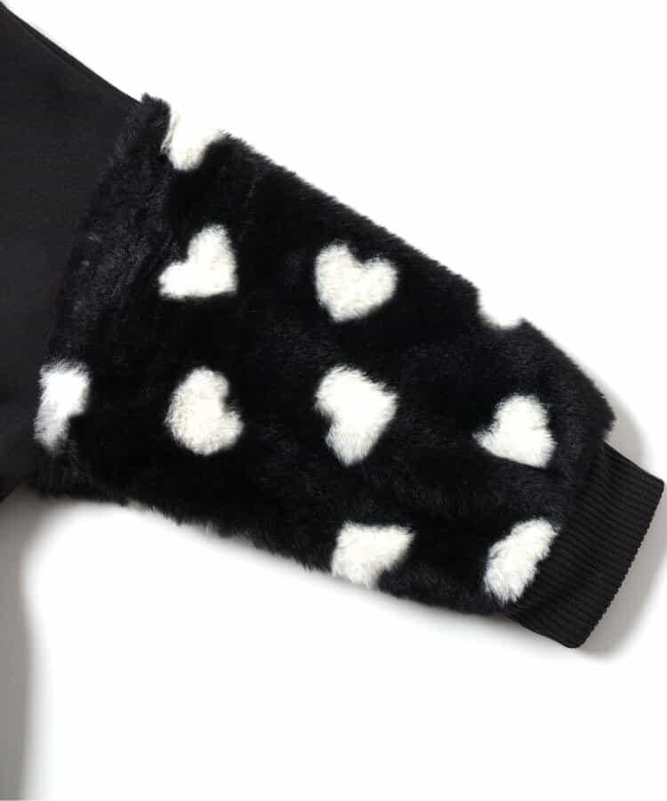 袖部羊羔絨連衣裙