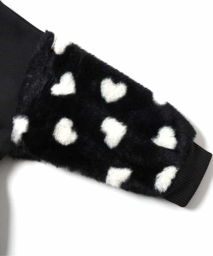 袖部羊羔絨連衣裙