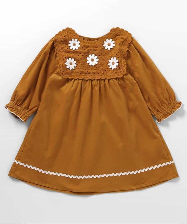 愛心花朵櫻桃圖案連衣裙