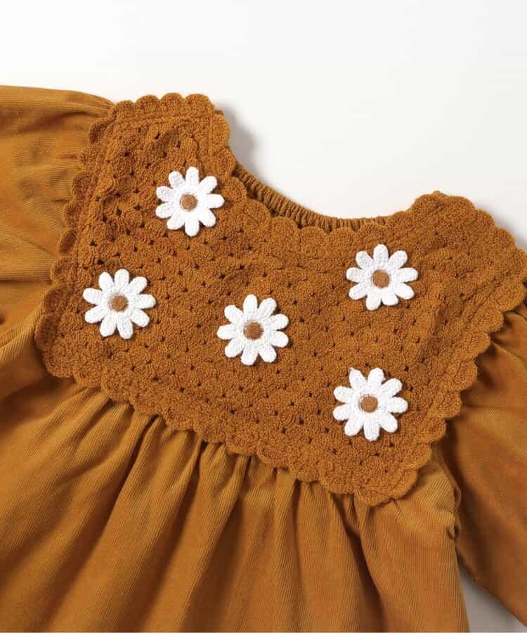 愛心花朵櫻桃圖案連衣裙