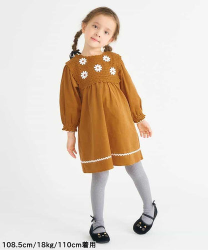 愛心花朵櫻桃圖案連衣裙