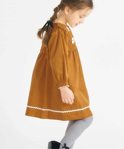 愛心花朵櫻桃圖案連衣裙