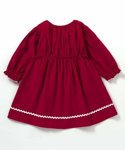 愛心花朵櫻桃圖案連衣裙