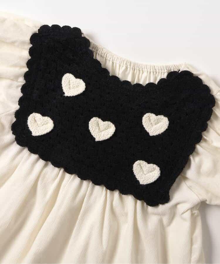 愛心花朵櫻桃圖案連衣裙