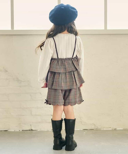 側邊蝴蝶結波浪邊短褲