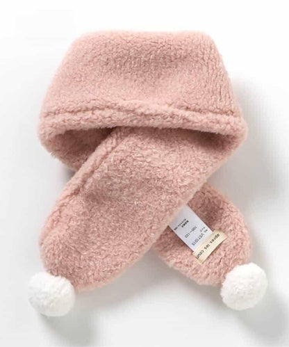 愛心櫻桃毛絨圍巾