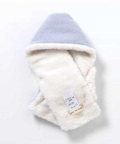 蝴蝶結毛絨圍巾