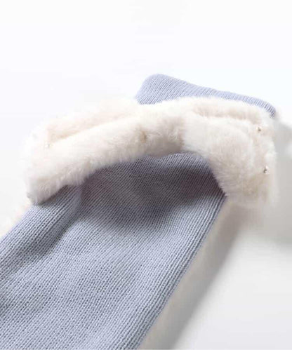 蝴蝶結毛絨圍巾