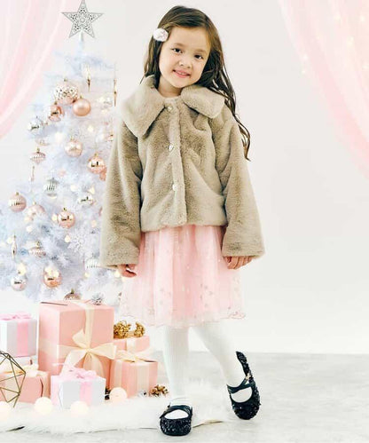 毛絨蝴蝶結髮夾