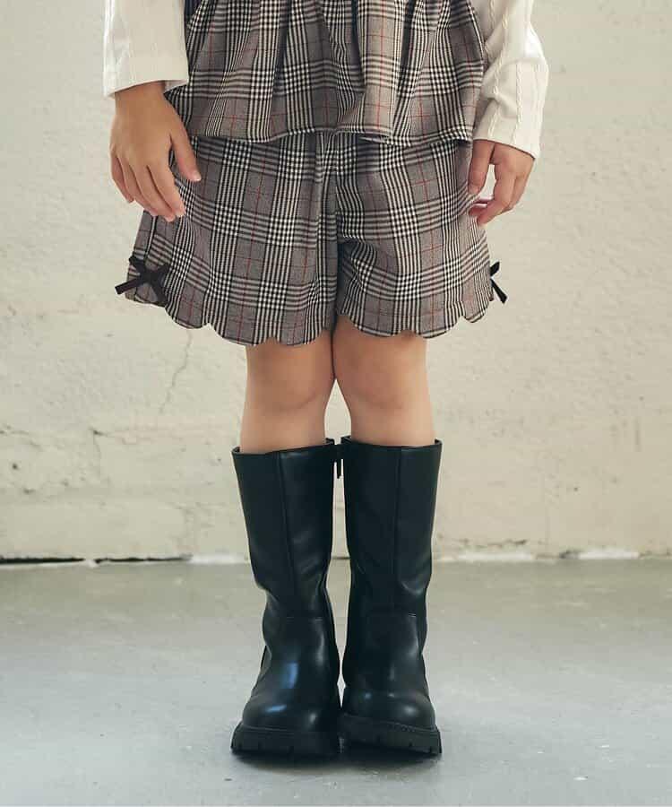 側邊蝴蝶結波浪邊短褲