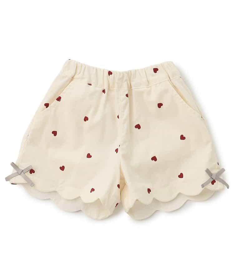 側邊蝴蝶結波浪邊短褲