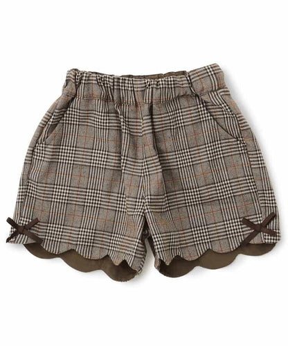 側邊蝴蝶結波浪邊短褲