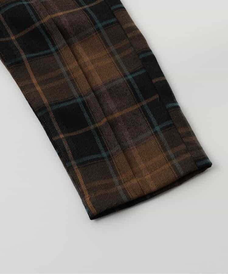 帶吊帶格子長褲 10分褲