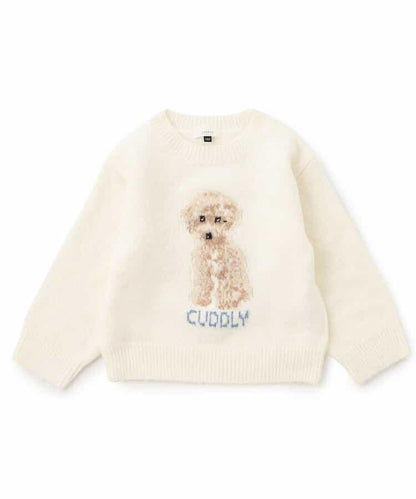 毛絨圖案針織衫_可機洗