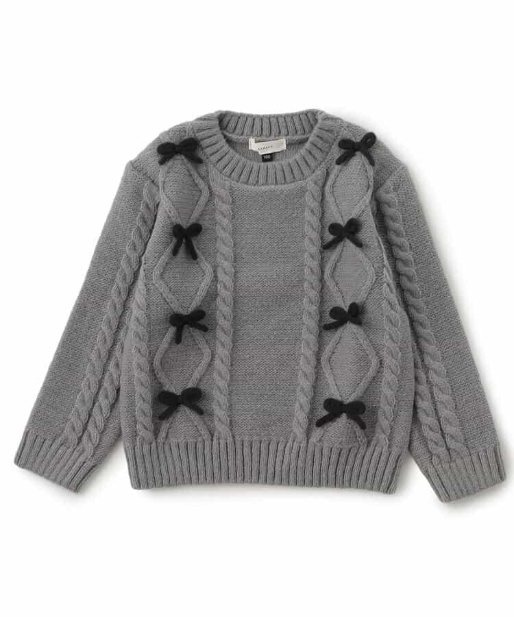 多色蝴蝶結針織上衣_可機洗