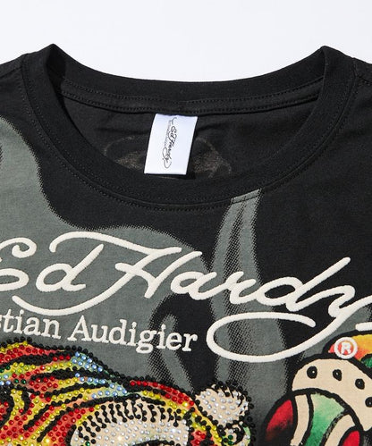 水鑽裝飾 CLR RHINESTONE-ED HARDY SS TEE 短袖T恤