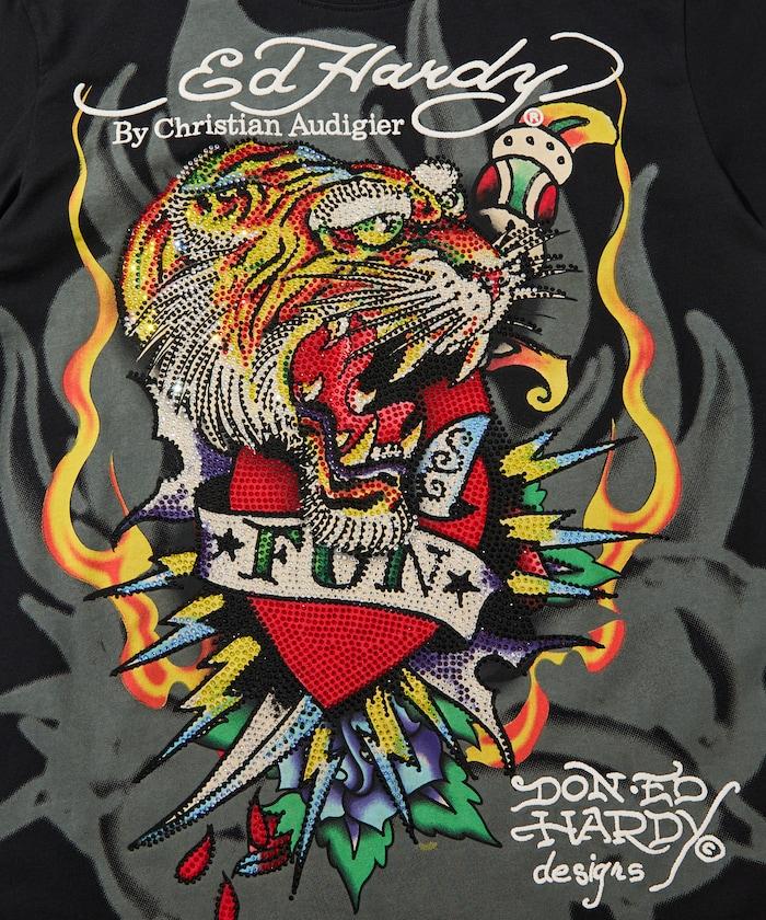 水鑽裝飾 CLR RHINESTONE-ED HARDY SS TEE 短袖T恤