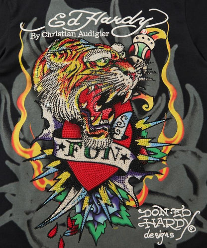 水鑽裝飾 CLR RHINESTONE-ED HARDY SS TEE 短袖T恤