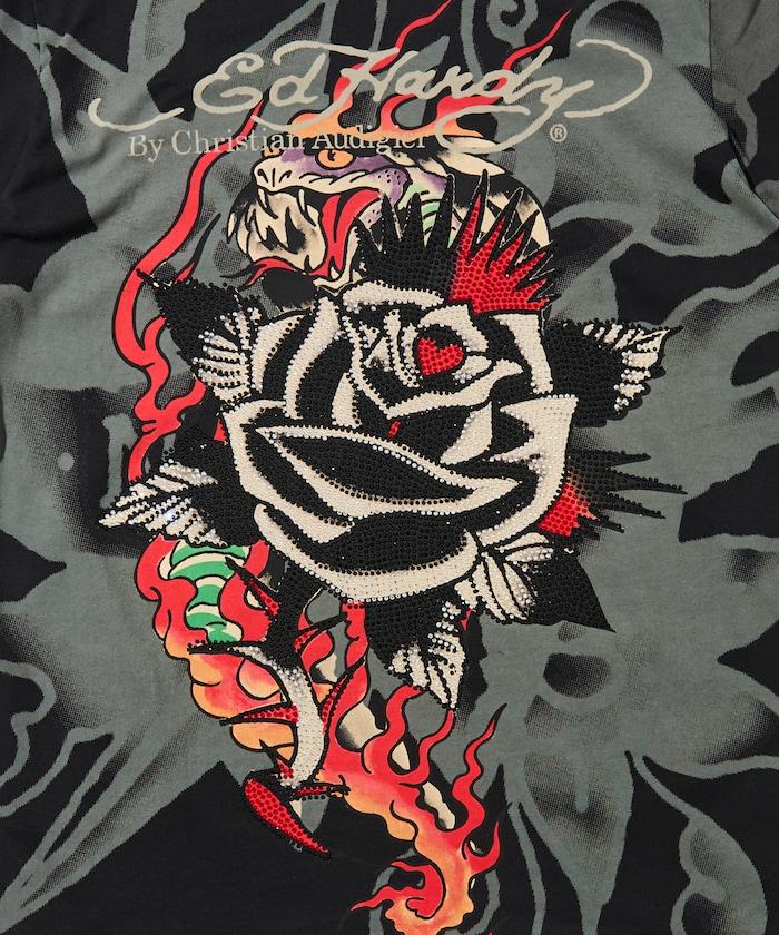水鑽裝飾 CLR RHINESTONE-ED HARDY SS TEE 短袖T恤