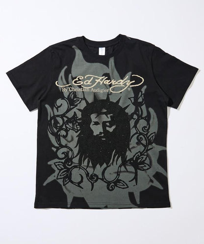 BLK RHINESTONE-ED HARDY SS TEE 短袖T恤